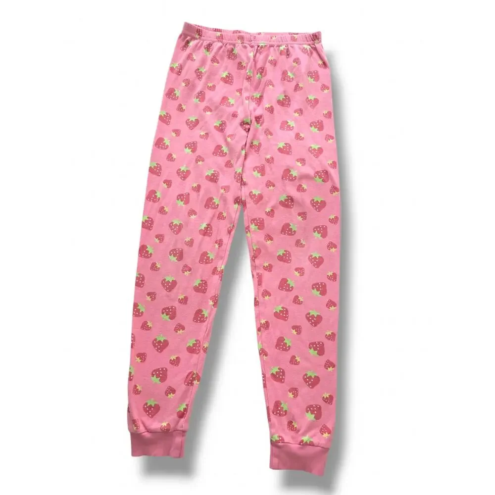 Gymboree Girls Size 12 Pink Berry Sweet Strawberry 2 Piece Snug Fit Pajama Set